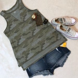 High Rise Denim Shorts